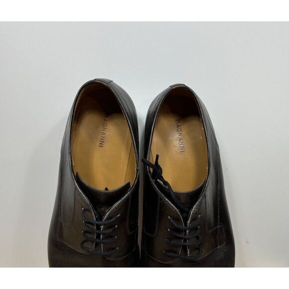 Magnanni Derby Dress Shoes Knight Plain-Toe Square Size 13 Dark Brown 23478 - Picture 8 of 8